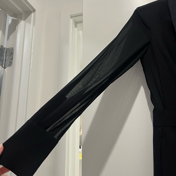 Reiss Black Suit Jumpsuit Size 2 - Picture 3 of 13